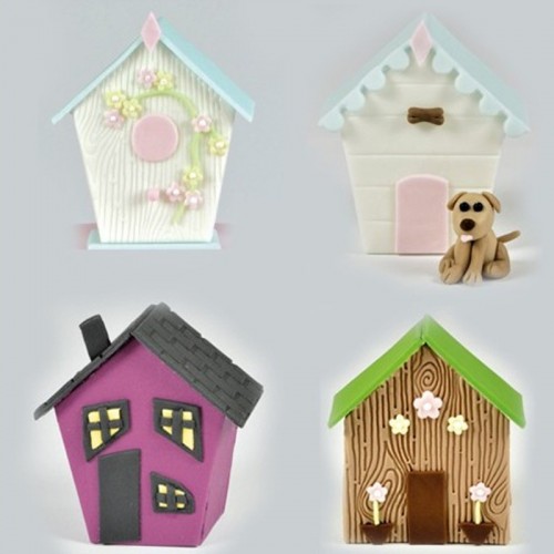 Set of cookie cutters - birdhouse 4 pcs