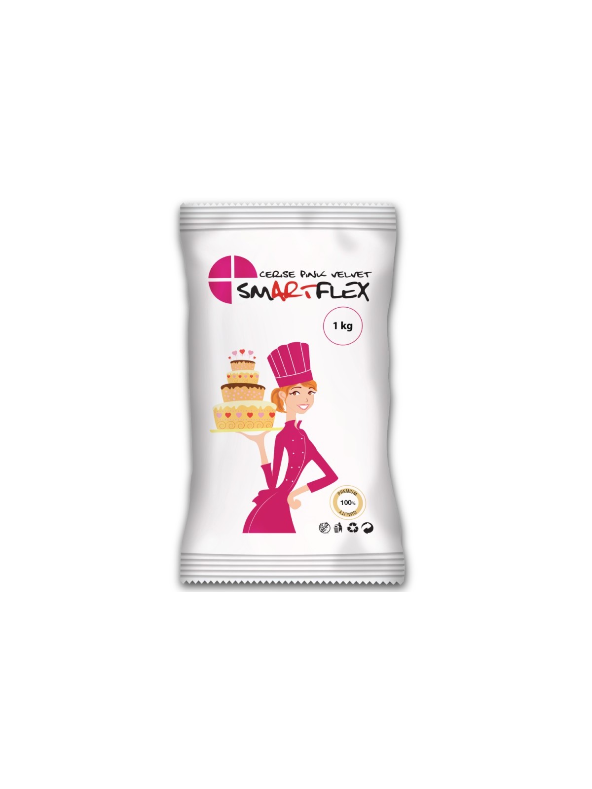 Smartflex Cerise  Pink velvet vanilla 1kg - fondant