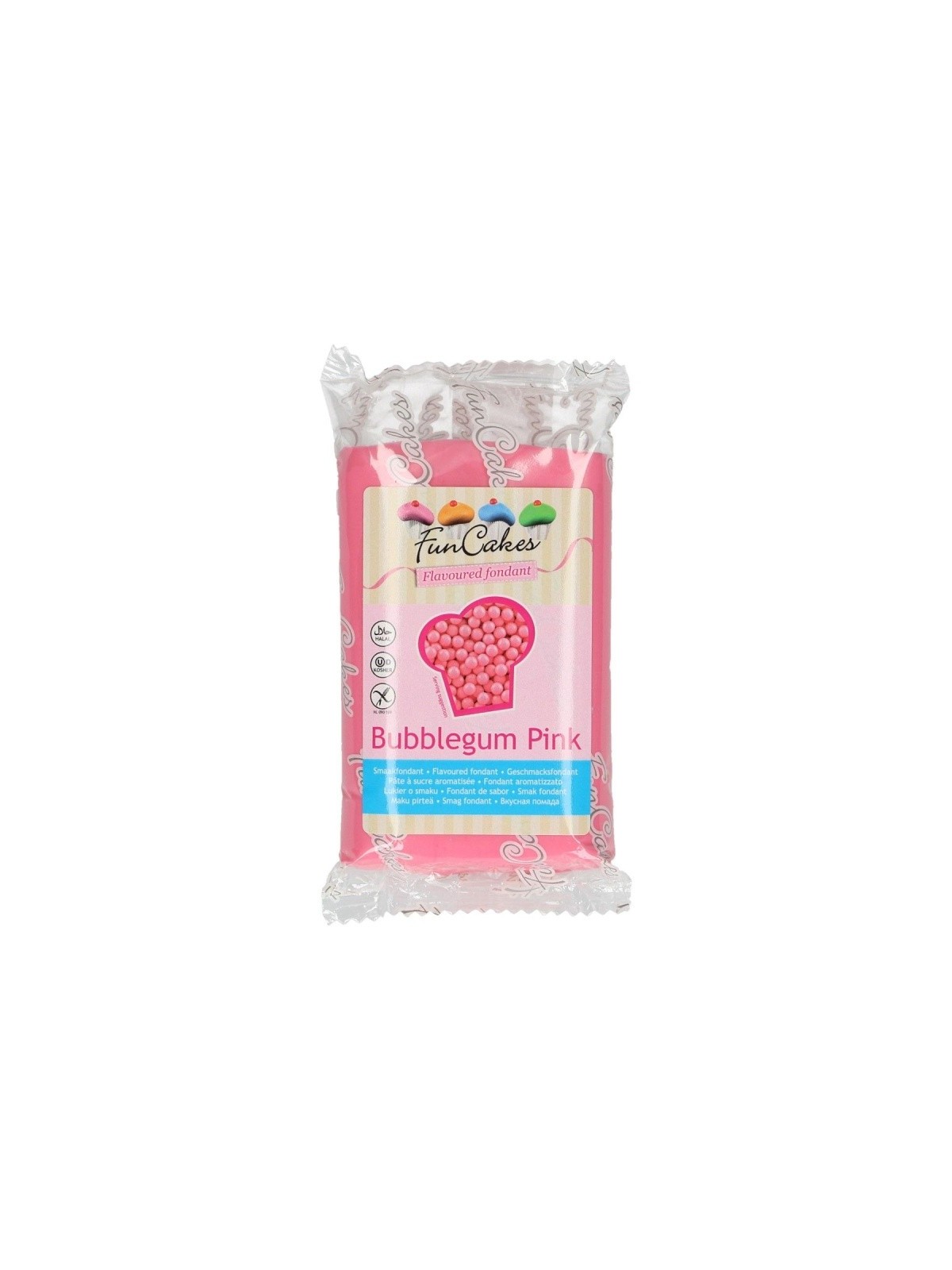 FunCakes ochucený potahový fondán - speciál - Bubblegum růžový 250g