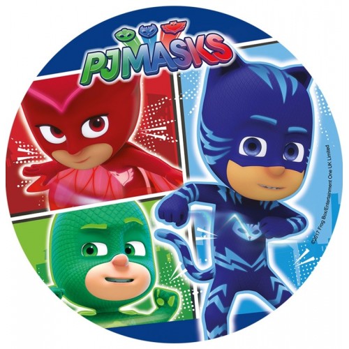 Essbares rundes Papier - PJ Masks - Motiv 4.