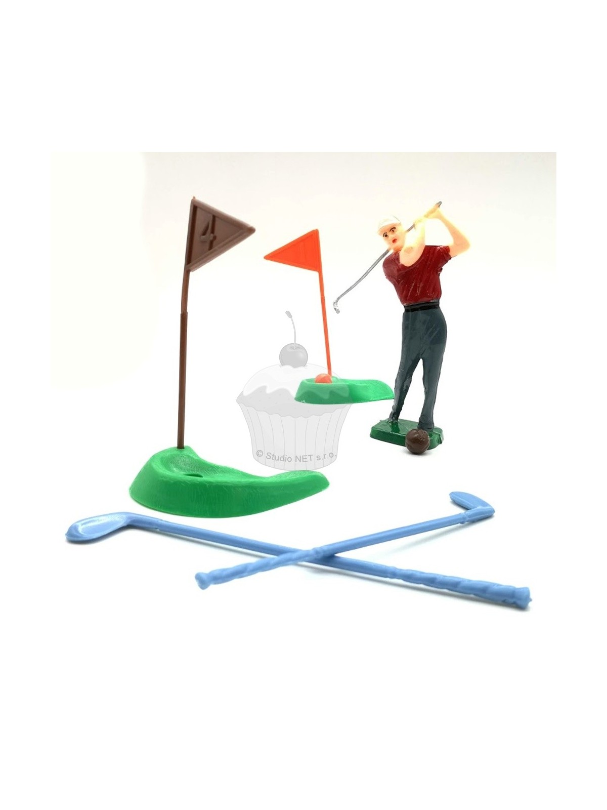 Dekora Dekorative set -  Golfspieler - 9St