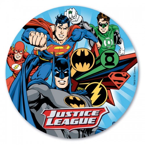 Dekora - Round Edible Paper - Justice League