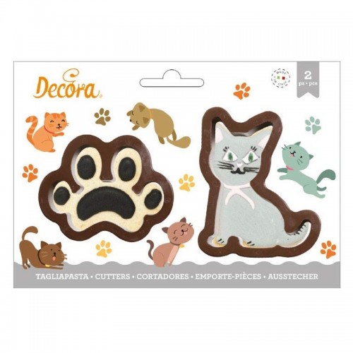 Decora set of cutters - kitten 2pcs