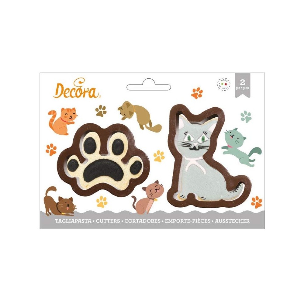 Decora set of cutters - kitten 2pcs