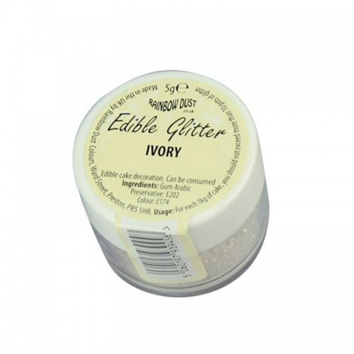 RD Edible Glitter - Ivory - slonová kost  5g