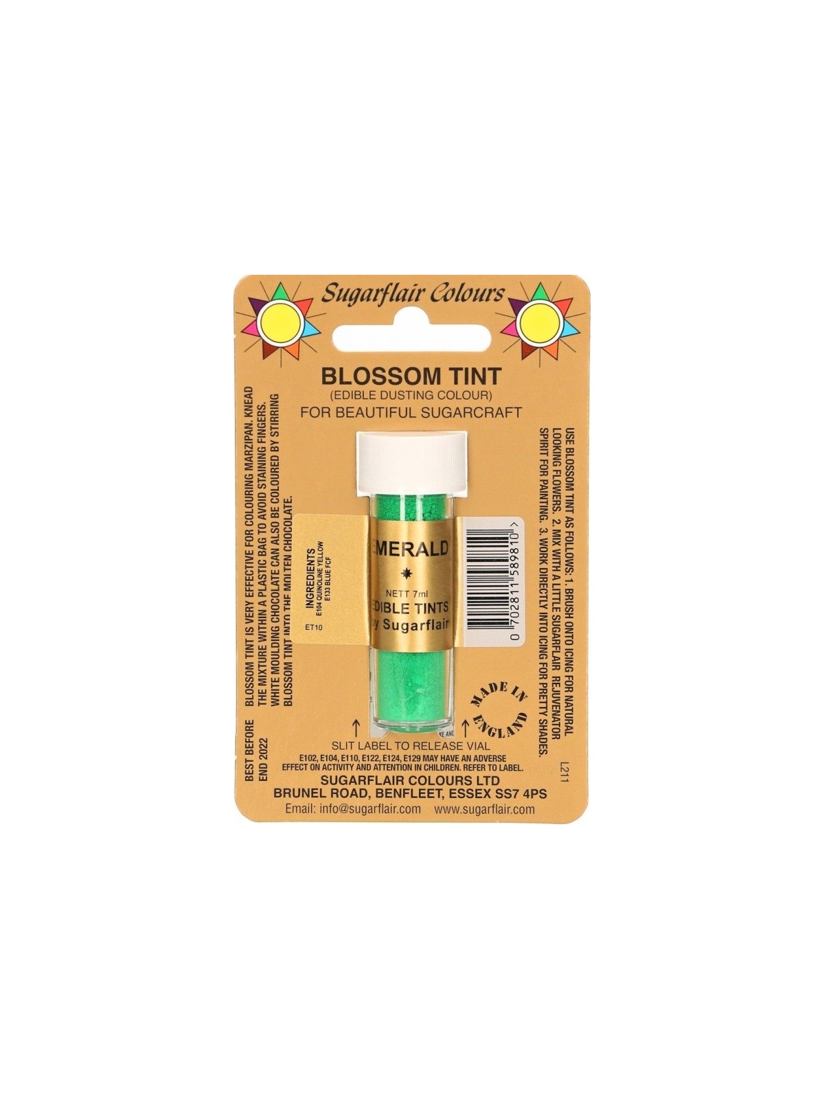 Sugarflair dusting color - dust color - Emerald - green - 7ml