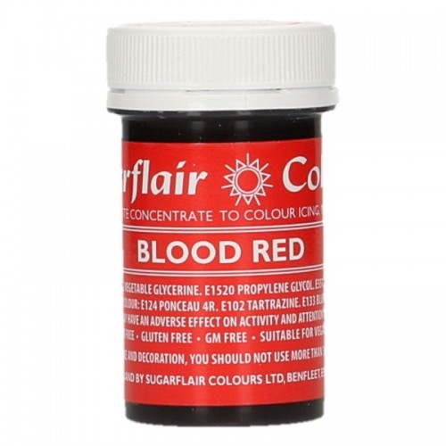 Sugarflair paste colour - Blood red  25g