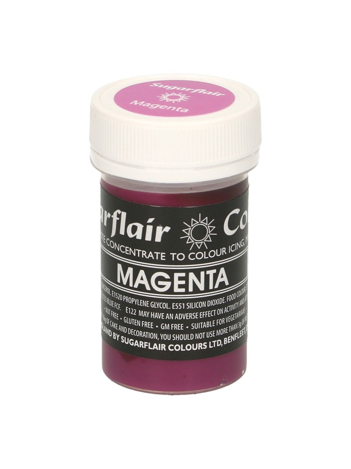 Sugarflair paste colour - gel color - Magenta 25g