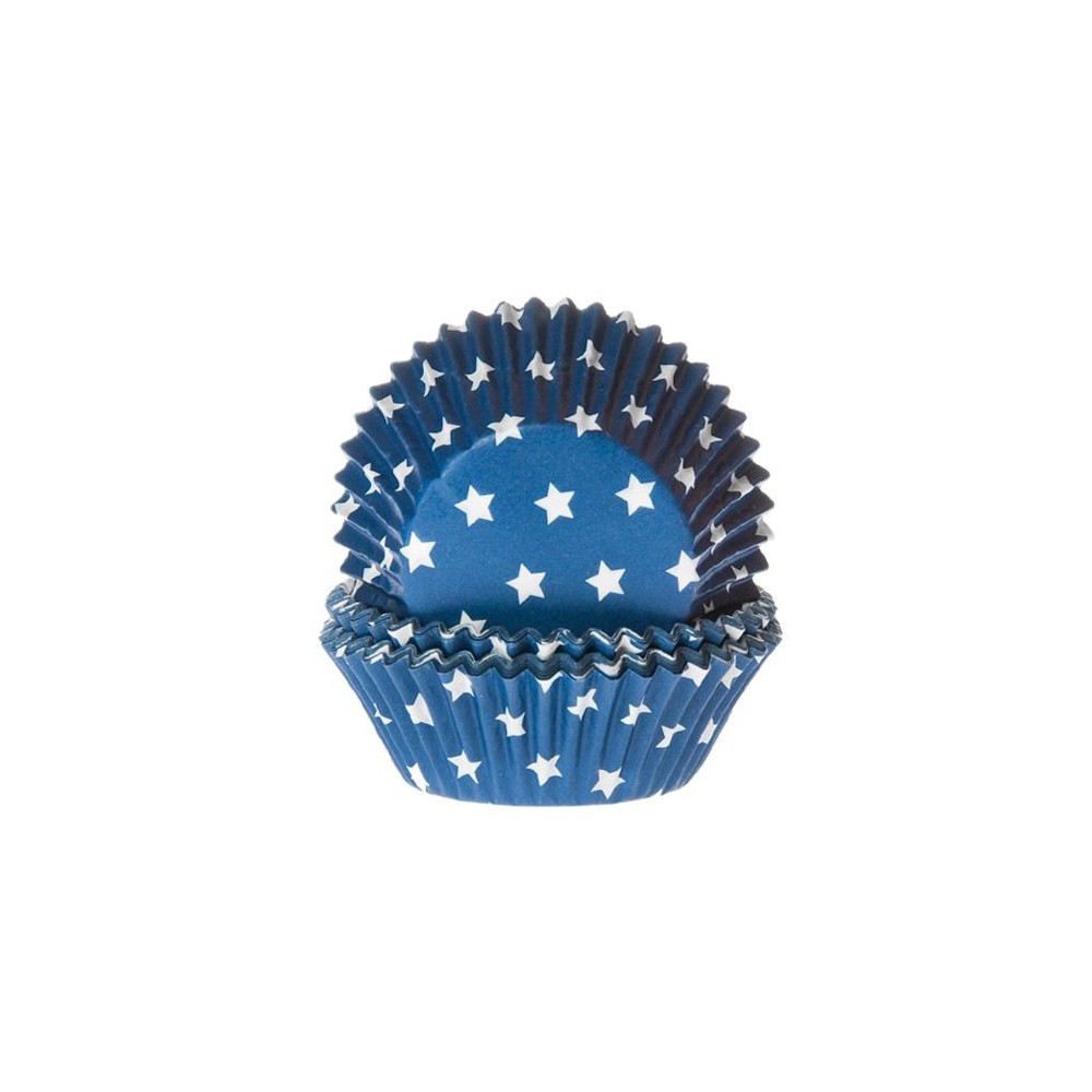 HoM baking cups star blue 50pk