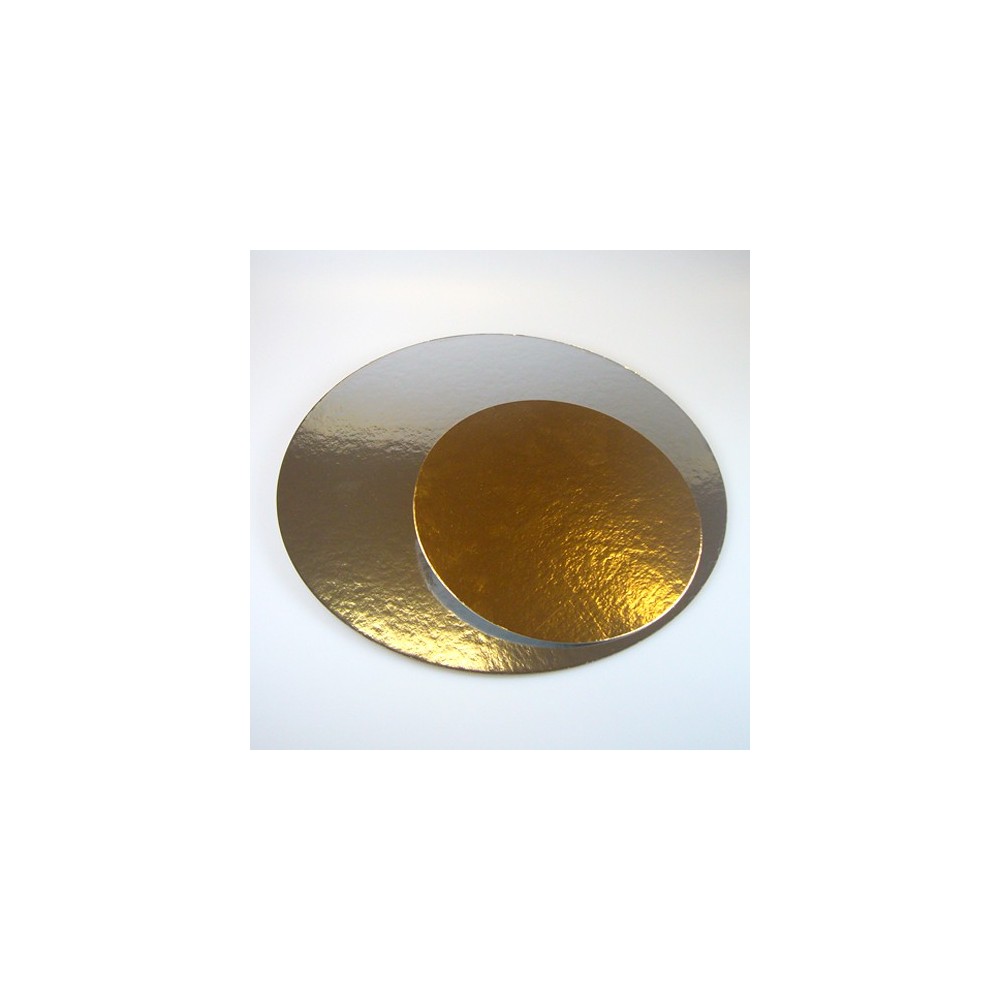 Kulatá podložka pod dort zlatá / stříbrná 15cm - 100ks