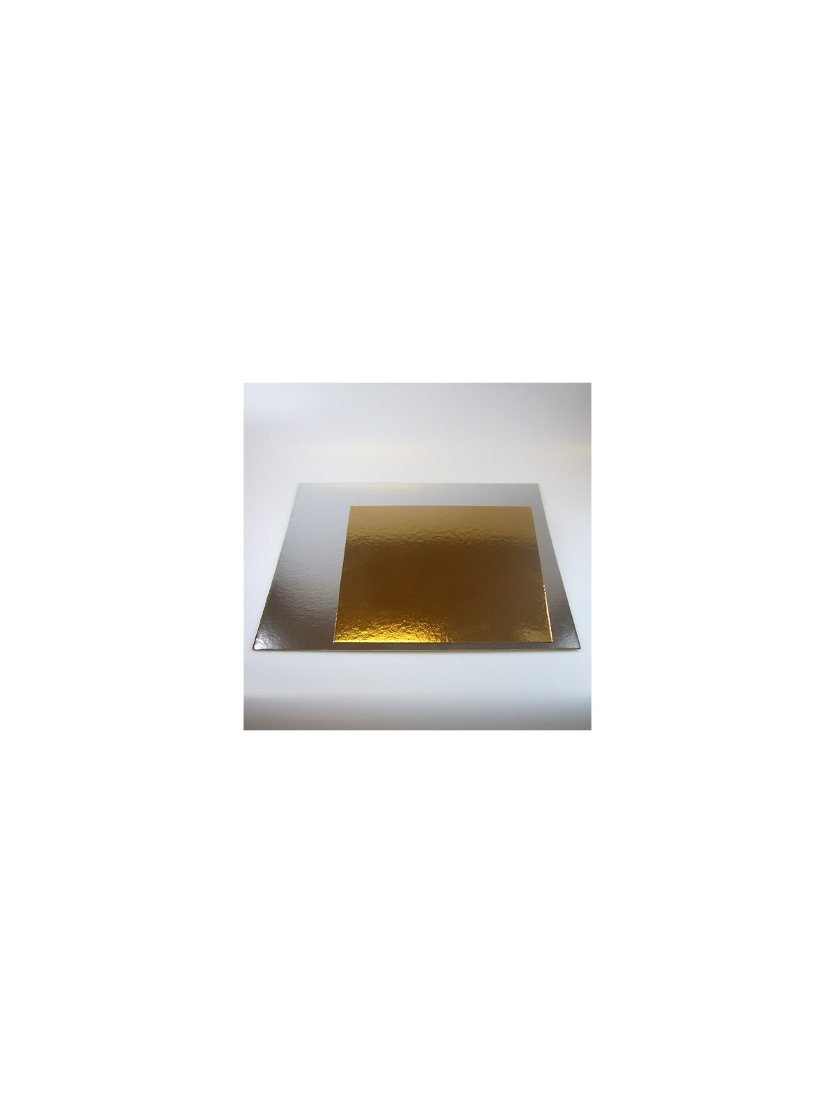 Čtvercová podložka pod dort zlatá / stříbrná 30cm - 100ks