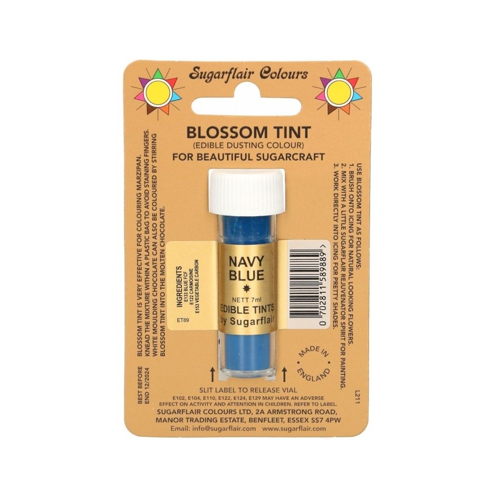 Sugarflair Blossom Tint Dusting Colours - Navy blue - 7ml