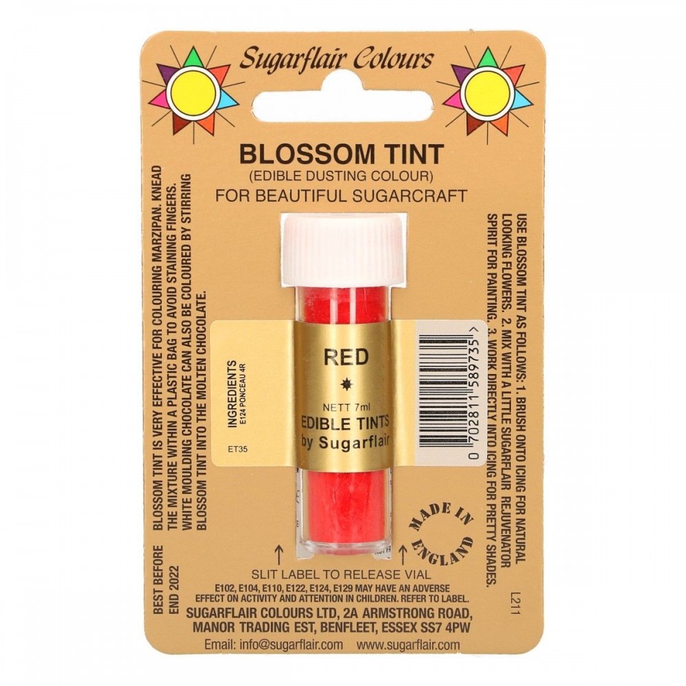 Sugarflair - Powder Colour - Red - RED - 7ml