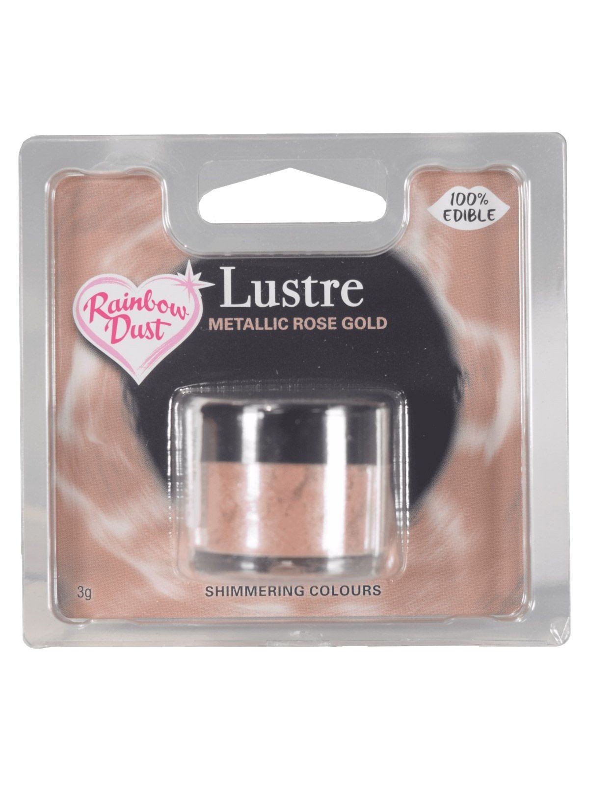 RD  Edible Lustre - Prachová perleťová - Metallic rose gold - růžová 2-4g