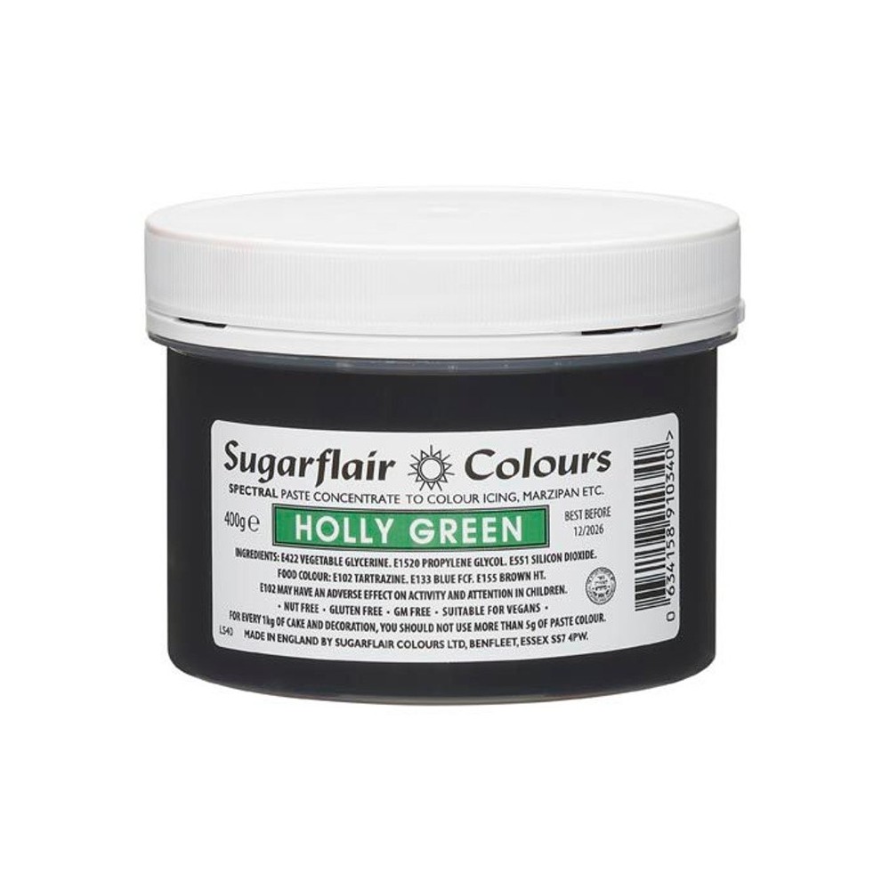 Sugarflair gelová barva Holly green  XXL - zelená -  400g