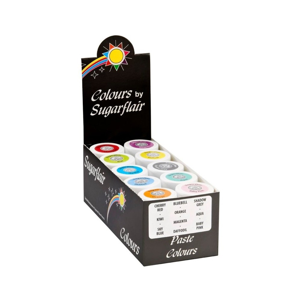 Sugarflair paste colours pastel collection set 10ks