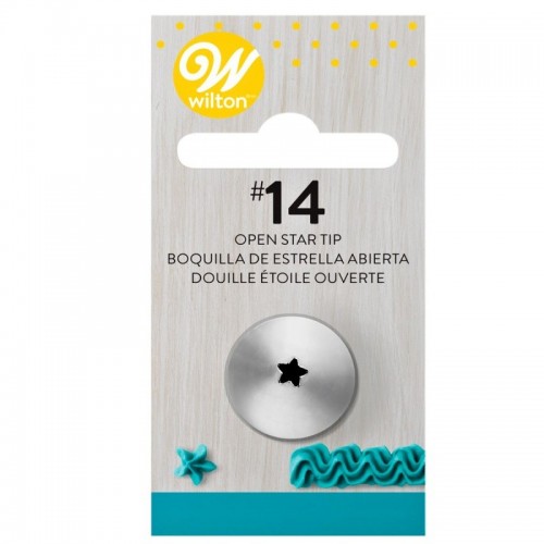 Wilton Decorating Tip 014 Open Star carded