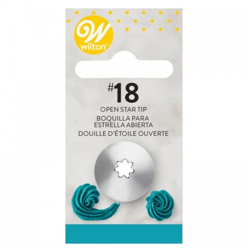 Wilton Decorating Tip 018 Open Star carded