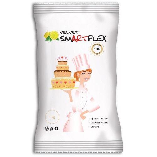 Smartflex Velvet Zitrone 1kg - Ausrollfondant