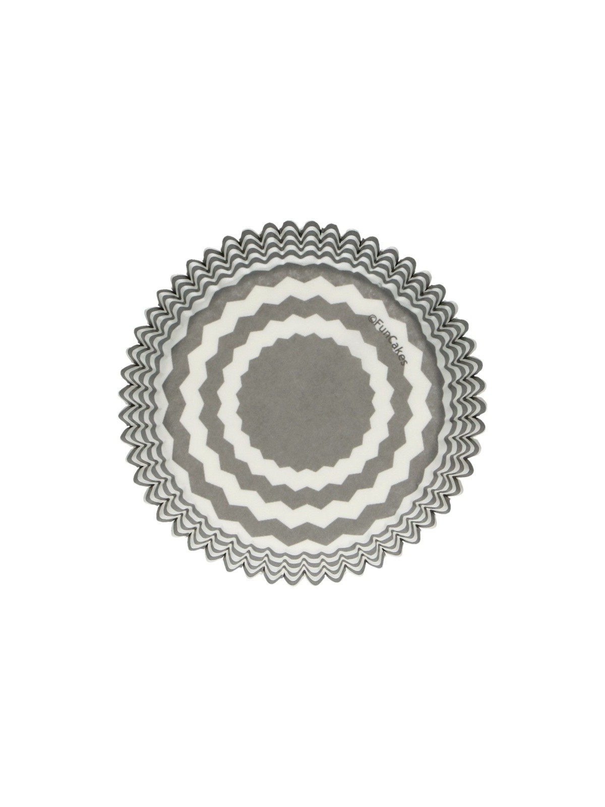 FunCakes  Baking Cups - chevron - grau - 48 Stück