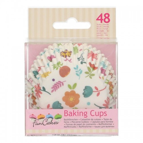 FunCakes  Baking Cups - floral - 48pcs