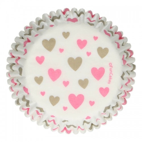 FunCakes  Baking Cups - hearts - 48pcs