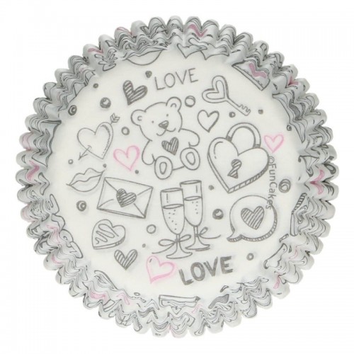 FunCakes  Baking Cups -  love doodle  - 48 Stück