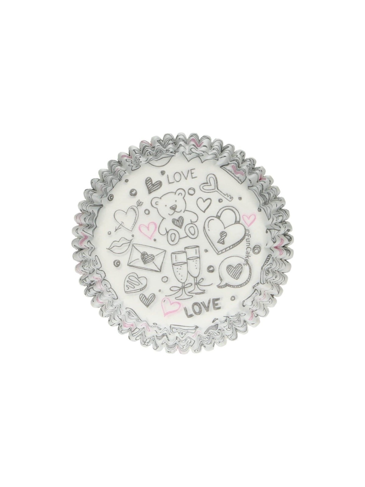 FunCakes  Baking Cups -  love doodle  - 48 Stück