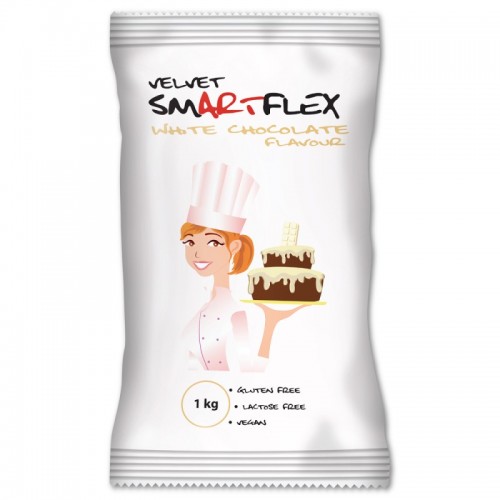 Smartflex Velvet bílá čokoláda 1kg - potahovací hmota