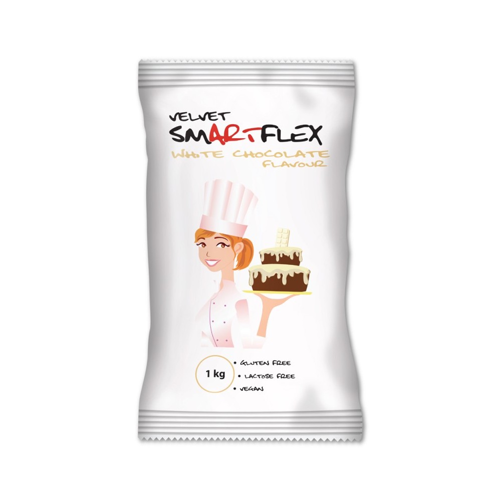 Smartflex Velvet weiße Schokolade 1 kg - Rollfondant