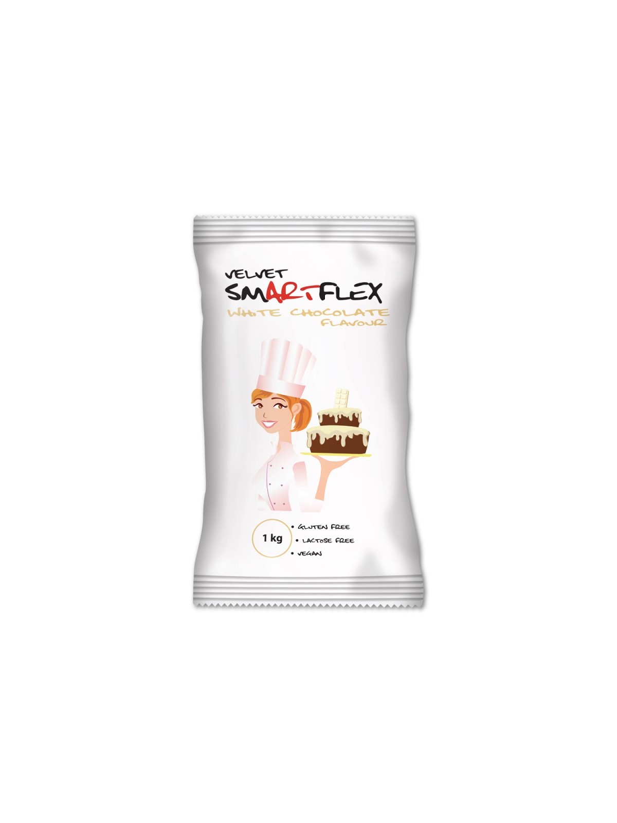 Smartflex Velvet weiße Schokolade 1kg - Überzugsmasse