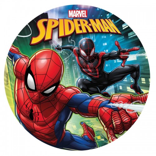 Dekora - fondánový list - Spiderman  - černý - 20cm