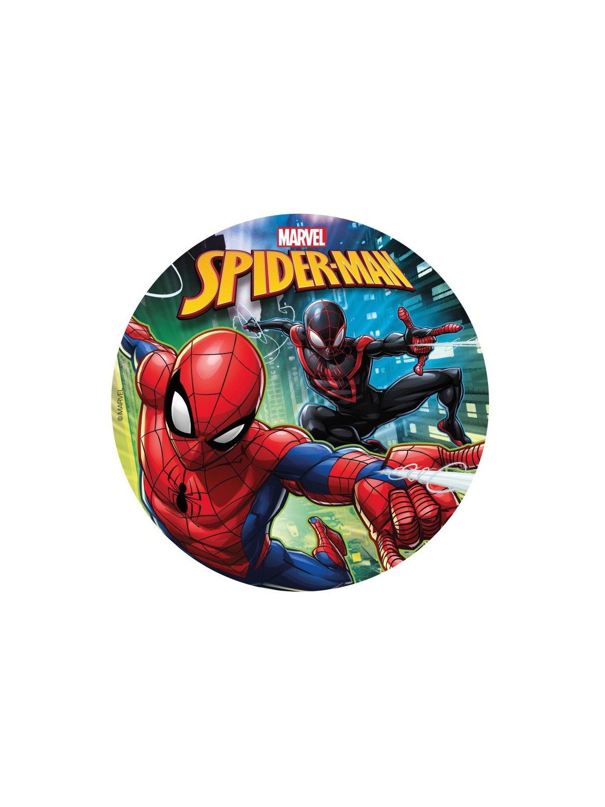 Dekora - fondánový list - Spiderman  - černý - 20cm