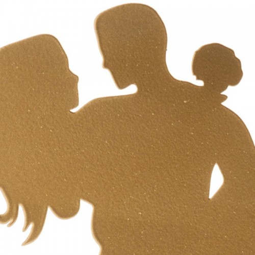 Svatební figurky - zlatá silueta - v náruči - 18cm
