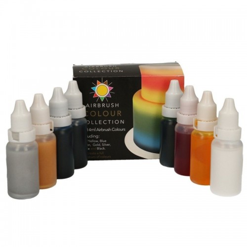 Sugarflair airbrush colour collection set 8 x 14ml