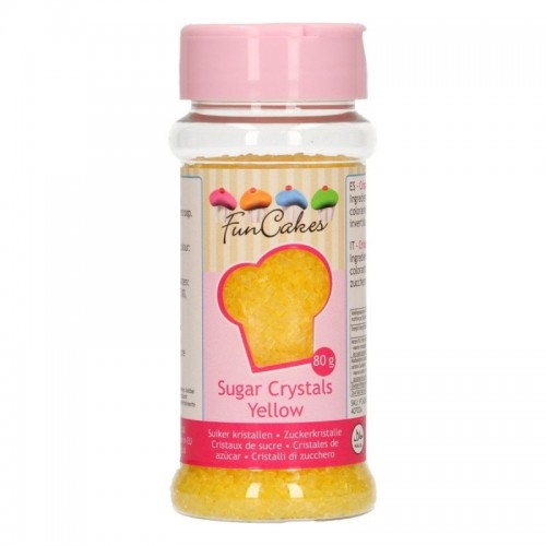 RABATT: FunCakes Colored Sugar Gelb - 80g