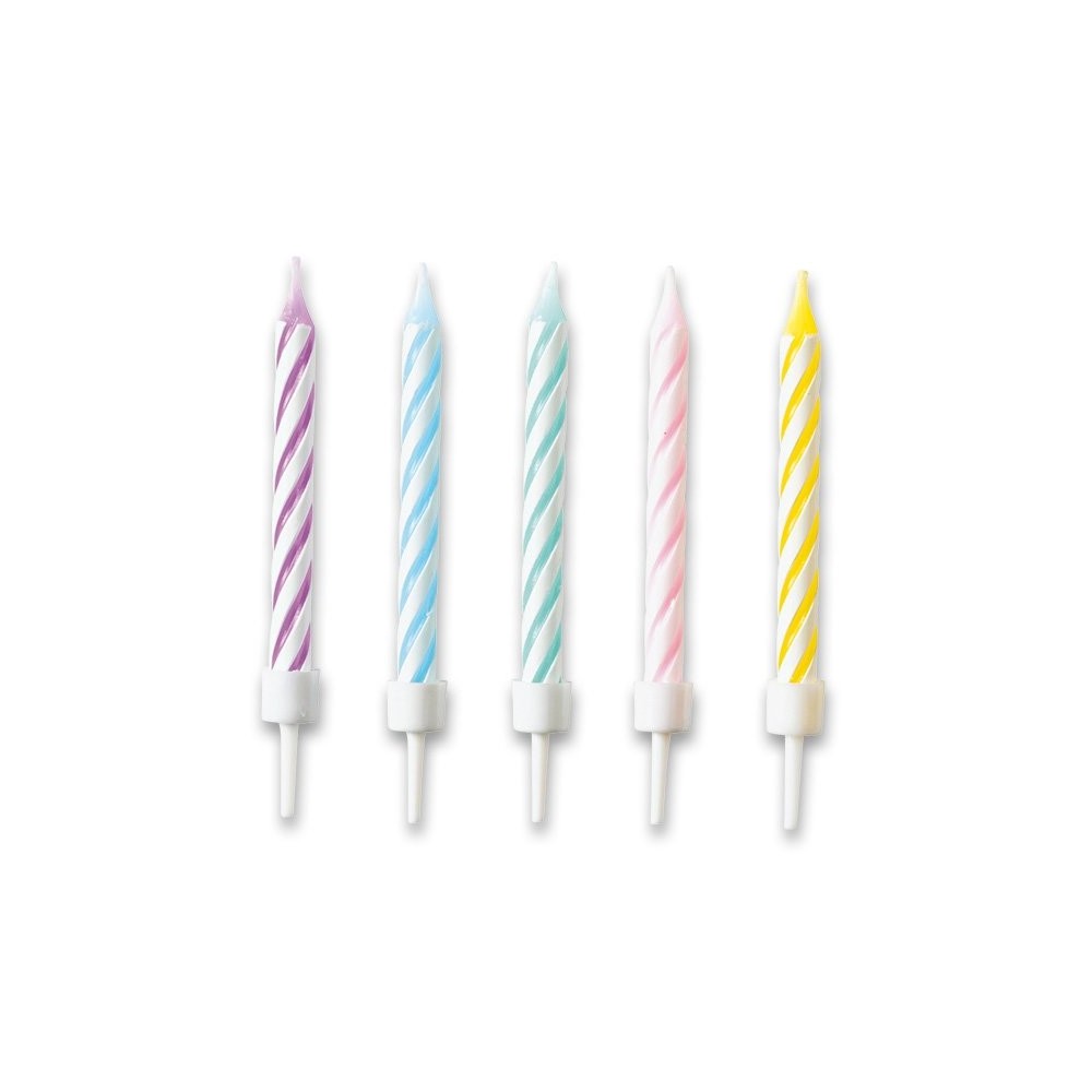 Cake candles pastel color 10pcs