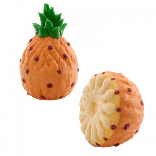 Dekora Cukrová dekorace 3D - ananas - celý / půlka - 2ks