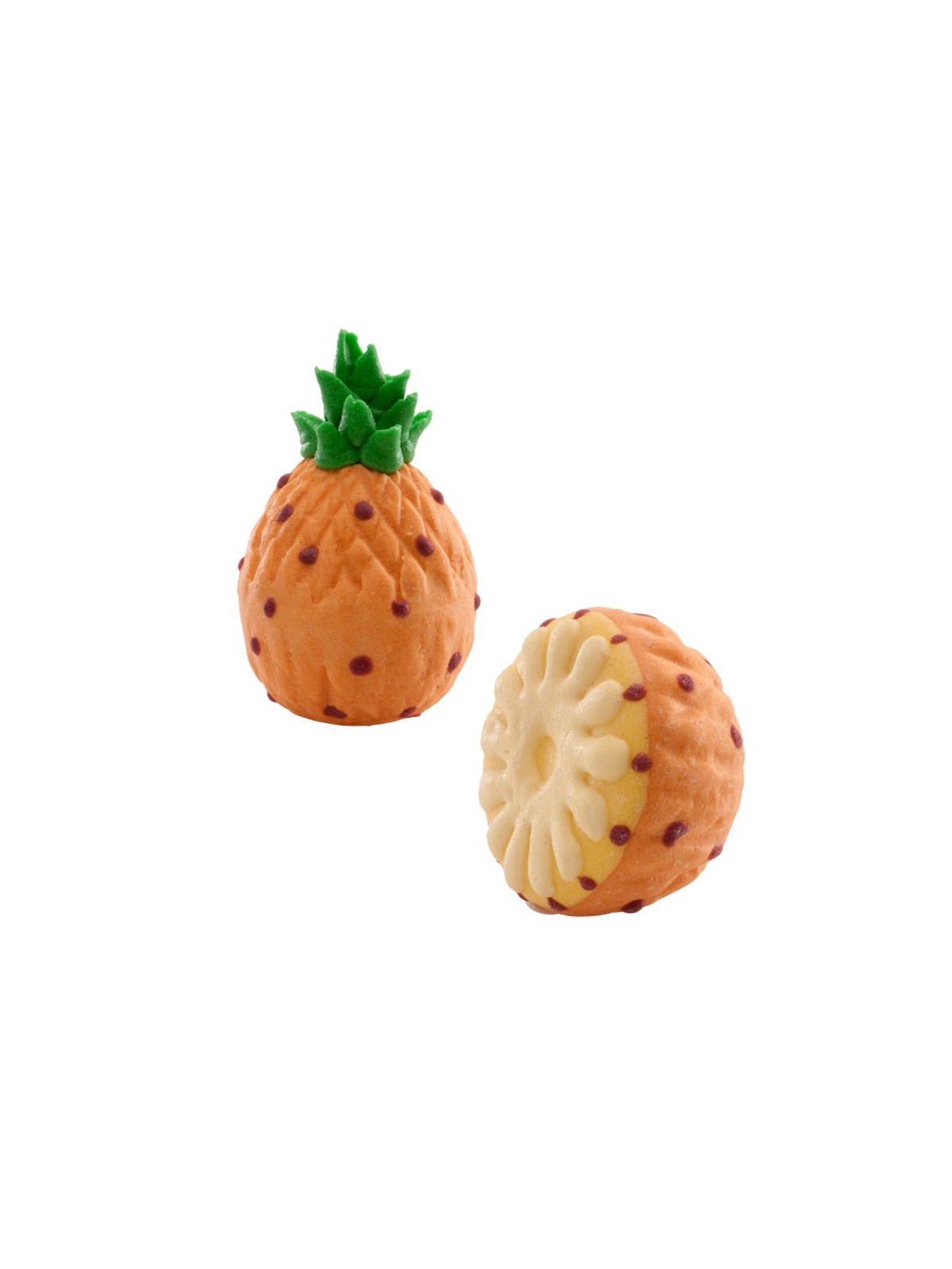 Dekora Cukrová dekorace 3D - ananas - celý / půlka - 2ks